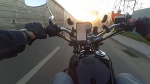 объезд пробки на мотоцикле