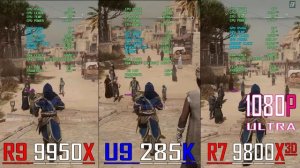 RYZEN 9 9950X vs ULTRA 9 285K vs RYZEN 7 9800X3D || PC GAMES BENCHMARK TEST ||