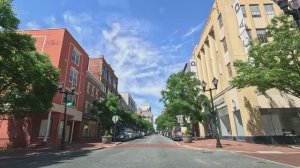 🇺🇸 Делавэр, США -  на авто по центру города Уилмингтон｜4K 2024