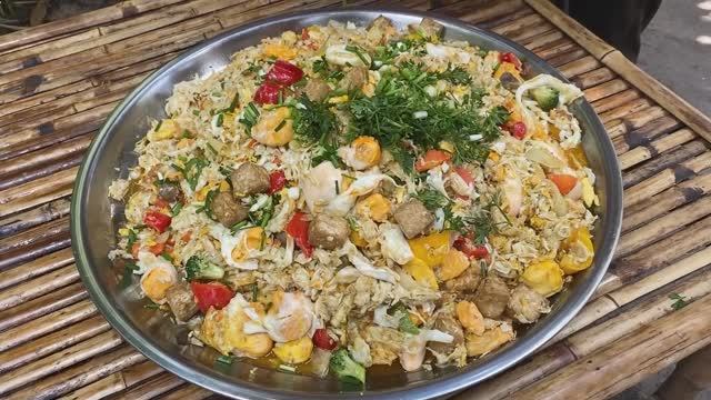 Вкусная вегетарианская еда приготовленная шеф-поваром двух стран