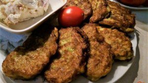 Оладьи из кабачка с чесноком