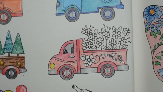 Adult Colouring Tutorial Flower Truck - From Small Victories by Johanna Basford смотреть онлайн