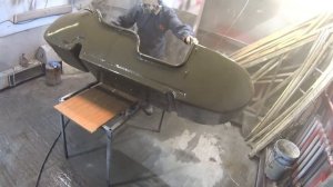 Технология покраски мотоциклетной удлиненной люльки мотоцикла Урал..