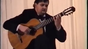 Alexey Zimakov played Valse Opus 8 N°4 by A. Barrios. 1999, Russian Gnessin Academy of Music, Moscow