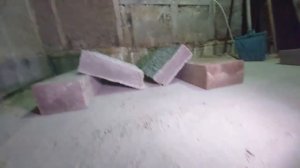 Тестируем арболит из переувлажнённой не утрамбованной смеси.