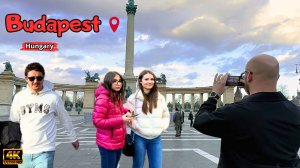 Туристическая зона Площадь Героев в Будапеште | пешеходная экскурсия в формате 4К