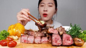 고기 땡겨~! 우대갈비 리얼사운드 먹방 ASMR GRILLED GIANT BEEF RIBS MUKBANG EATING SOUNDS NO TALKING | NAJIN
