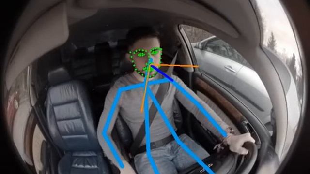Analysis of driver's pose in vehicle using OpenCV, OpenPose and neural network