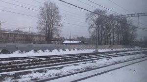 Электродепо ТЧ-15 "Санкт-Петербург-Балтийский" с двух сторон (из окна электропоезда)
