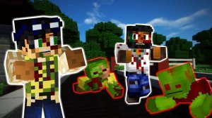 Превратились в зомби...
На время.
День 16 - Зомби апокалипсис в Майнкрафт