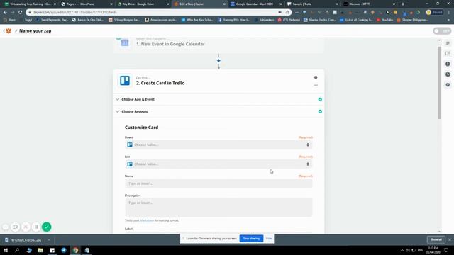Creating my first Zap in ZAPIER!