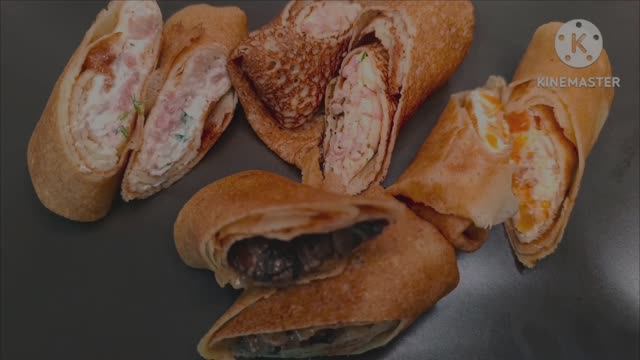 Блины и четыре начинки.