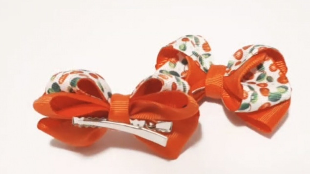 Бантики из репсовых лент  МК Бантики-заколки смотреть онлайн