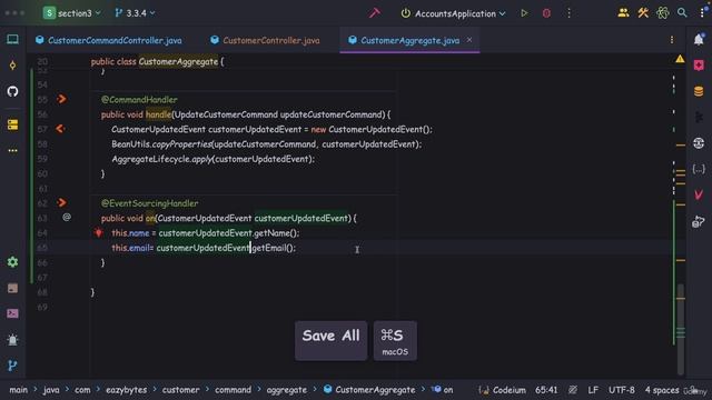 10 -Building update and delete customer logic in customer aggregate class