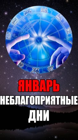 Январь 2025 - Неблагоприятные Дни