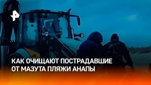 Дополнительные самосвалы и погрузчики выделили для очистки пляжей Анапы / РЕН Новости