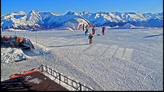 Горный курорт Роза Хутор. 2320м. Роза Пик, Южный склон. с музыкой смотреть онлайн