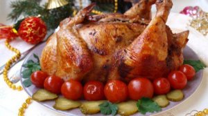 Курица фаршированная гречкой с грибами и луком