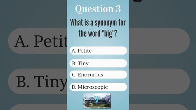 1 Minute English Quiz! Vocabulary: Synonyms Vol. 2
