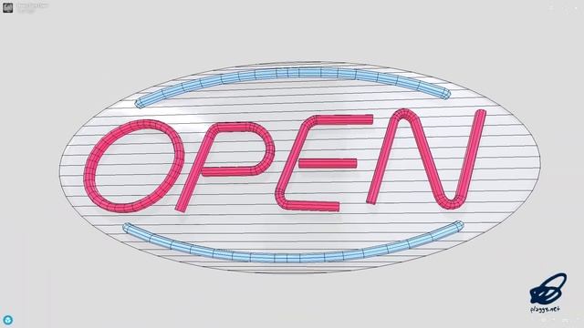 CC0 - Neon Sign Open - low poly PBR 3d model смотреть онлайн