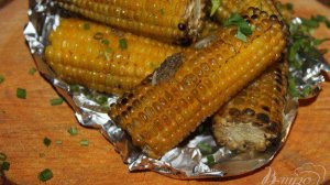 Кукуруза на мангале с дымком