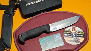 Нож Степной ПП Кизляр. О ножах ПП Кизляр и Aus-8. Заточка: boride vs gritalon. Мои каналы и планы.