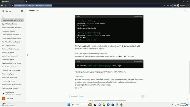 opencv python rgb to gray