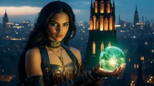 AI Steampunk Girl - The Aetherium Orb