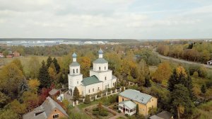 Крещение Анжелики в церкви в Московской области, аэросъемка крещения в 4к50 от x-studios.ru