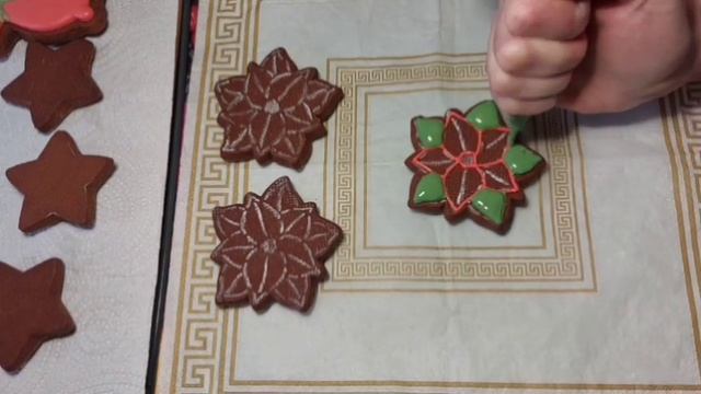 НОВОГОДНИЕ-РОЖДЕСТВЕНСКИЕ ПРЯНИКИ!☆ЦВЕТЫ ПУАНСЕТТИИ☆❄️🌲🌺