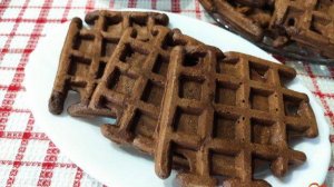 Шоколадные вафли на кефире с семолиной