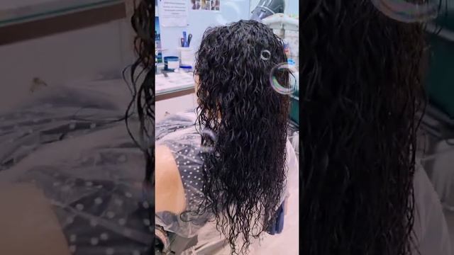 Химический завивка на длинный волос😉👍👍👍 смотреть онлайн