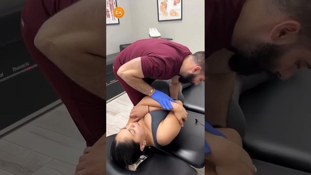 Cracking away her back pain #chiropractor #asmr #chiropractic #asmr #short #shorts