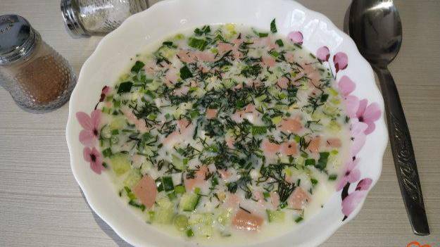 Окрошка на сыворотке
