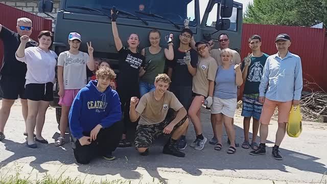Погрузка и отправка 15 кубов пиломатериала для Ямпольского полка.