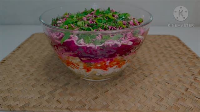 Салат"Копченая шуба ".