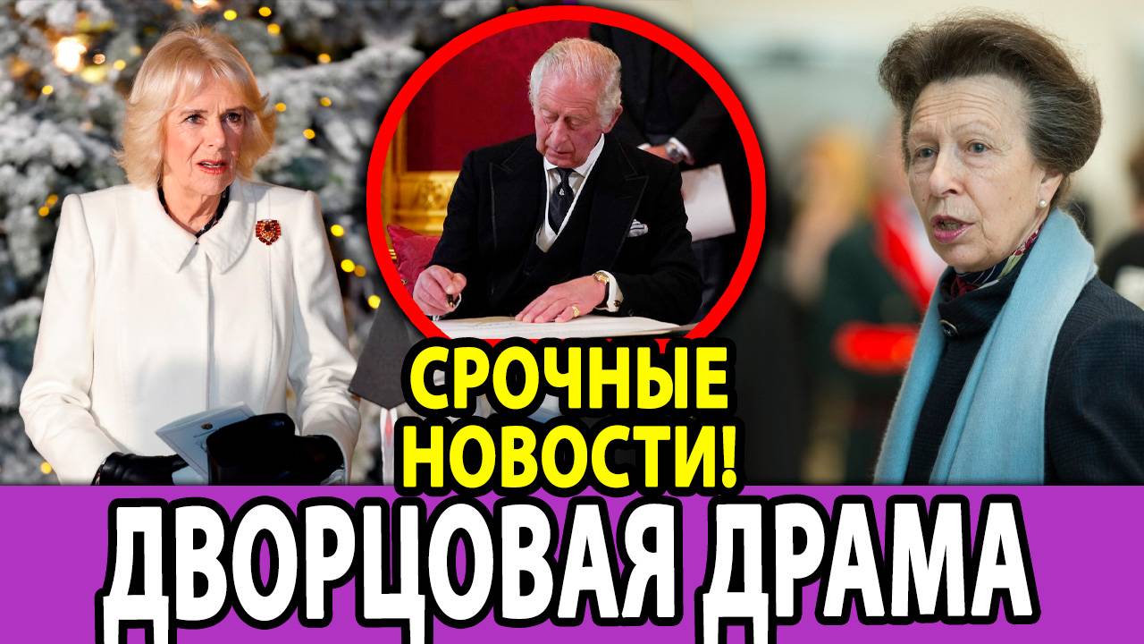 Камилла уволена из дворца королём Чарльзом после раскрытия стратегического хода принцессы Анны?
