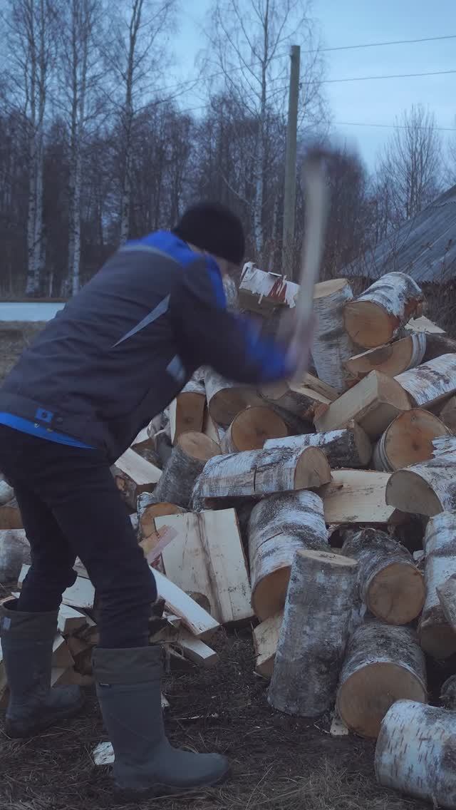 Весна в деревне. Колун. Дрова #деревня #хутор #зима смотреть онлайн