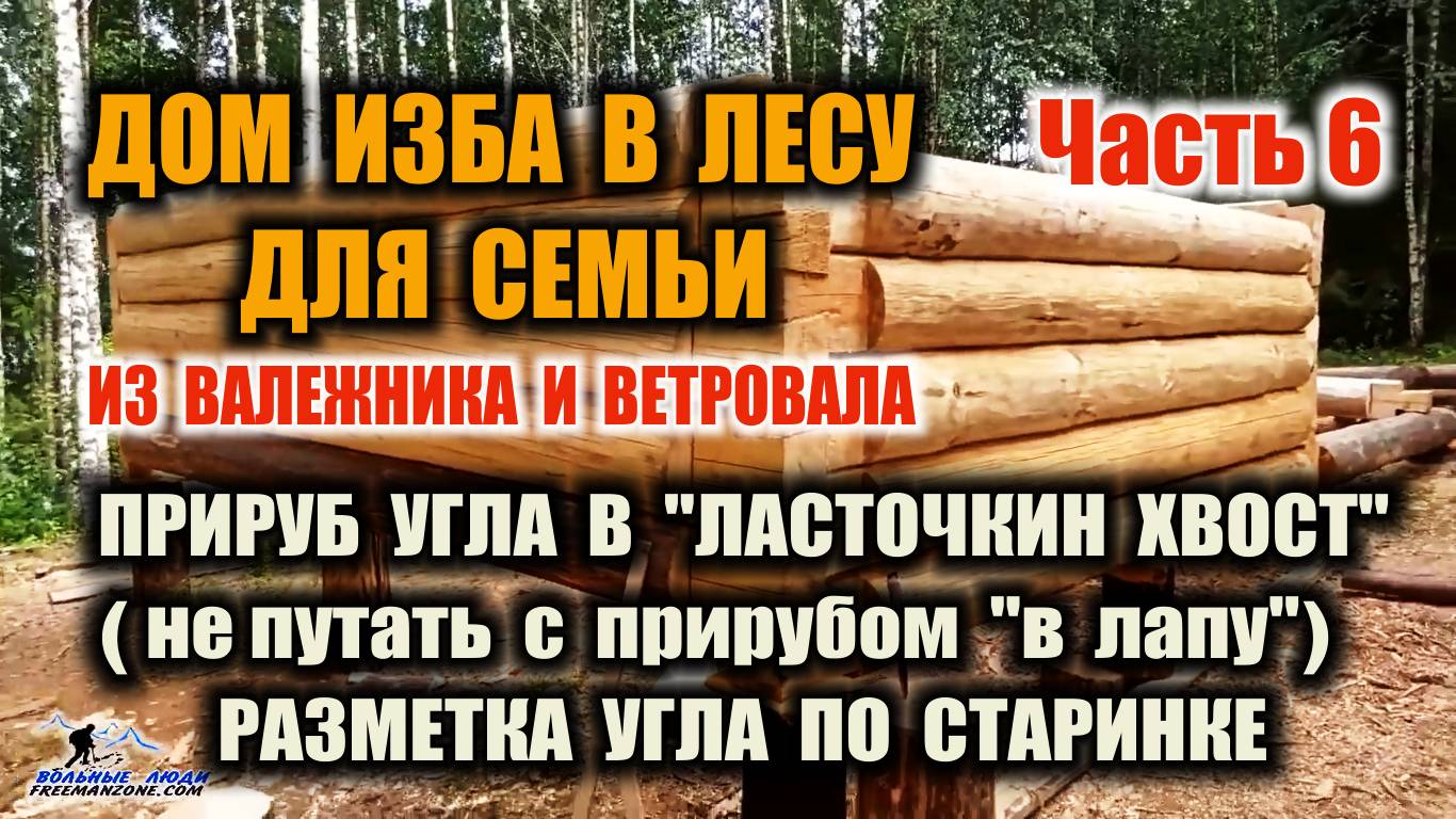 СРУБ В "ЛАСТОЧКИН ХВОСТ" ВСЕ ПЛЮСЫ. Идеальный шов по старинке без черты. Дом изба своими руками Ч.6