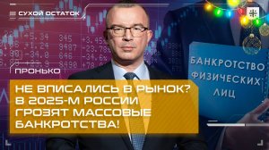 Пронько: Не вписались в рынок? В 2025-м России грозят массовые банкротства!