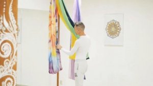 Нейлоновый гамак Магия Радуги  Яркая практика  Yogstore ru  Собственное производ