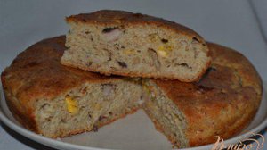 Пирог из цельнозерновой муки с рыбой и сыром