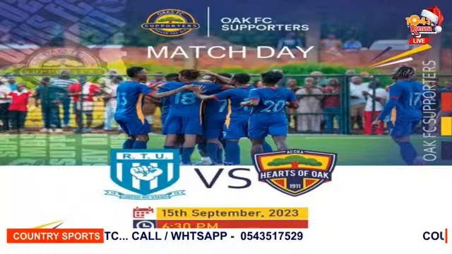 LIVE COMMENTARY BETWEEN ACCRA HEARTS OF OAK VRS REAL TAMALE UNITED