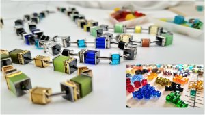 Украшения в стиле Кур де Лион. Коробочки с материалами, готовые украшения.