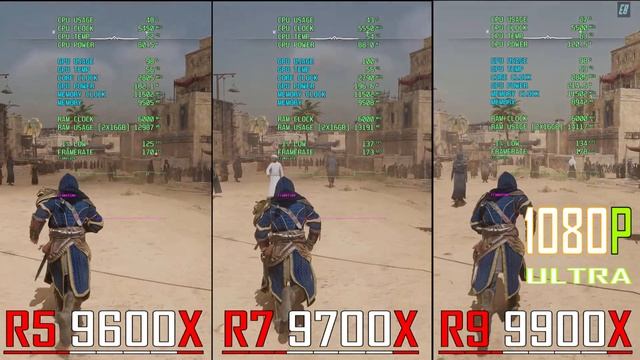 RYZEN 5 9600X vs RYZEN 7 9700X vs RYZEN 9 9900X || PC GAMES BENCHMARK TEST || смотреть онлайн