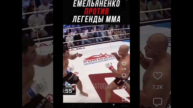 ММА UFC октагон. Бой Фёдора Емельяненко против легенды ММА