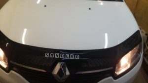 Заапуск на холодную и работа двигателя на холостых оборотах.Рено сандеро ,1.6, 16клапанный двигатель