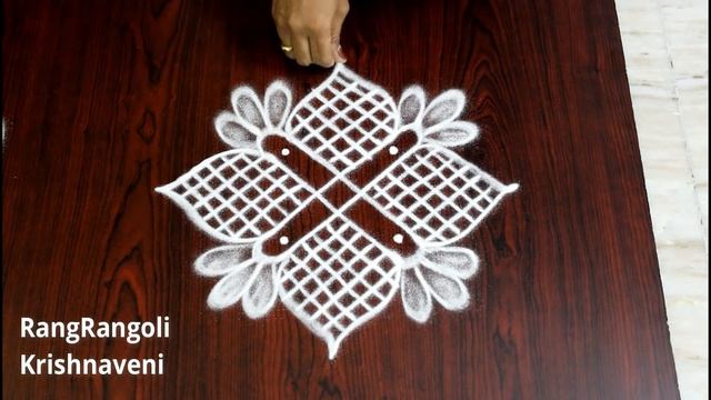 Easy Kolams by Krishnaveni | Small Muggulu with 2*2 dots | Simple Daily Rangoli Designs| RangRangol