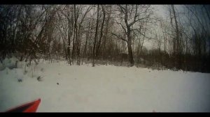 RC модель Аэроглиссер Красный Скорпион на снегу