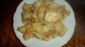 Тушеный картофель с салом